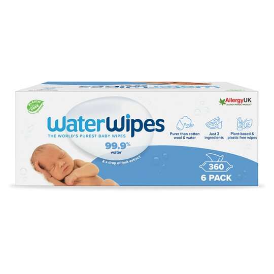 Water wipes 6 pack (360 wipes) - Burgess hill