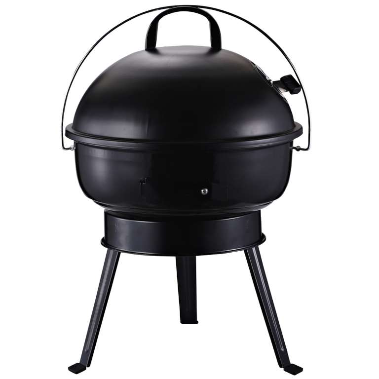 Outsunny Metal Portable Tripod Charcoal BBQ Grill Black Red - £24.63 / Black - £27.27 With Code Delivered @ Aosom