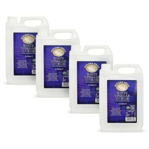 Golden Swan White Vinegar 5 Litre (4 pack = 20L) - 5% acidity £13.28 using voucher (UK Mainland) beautymagasin