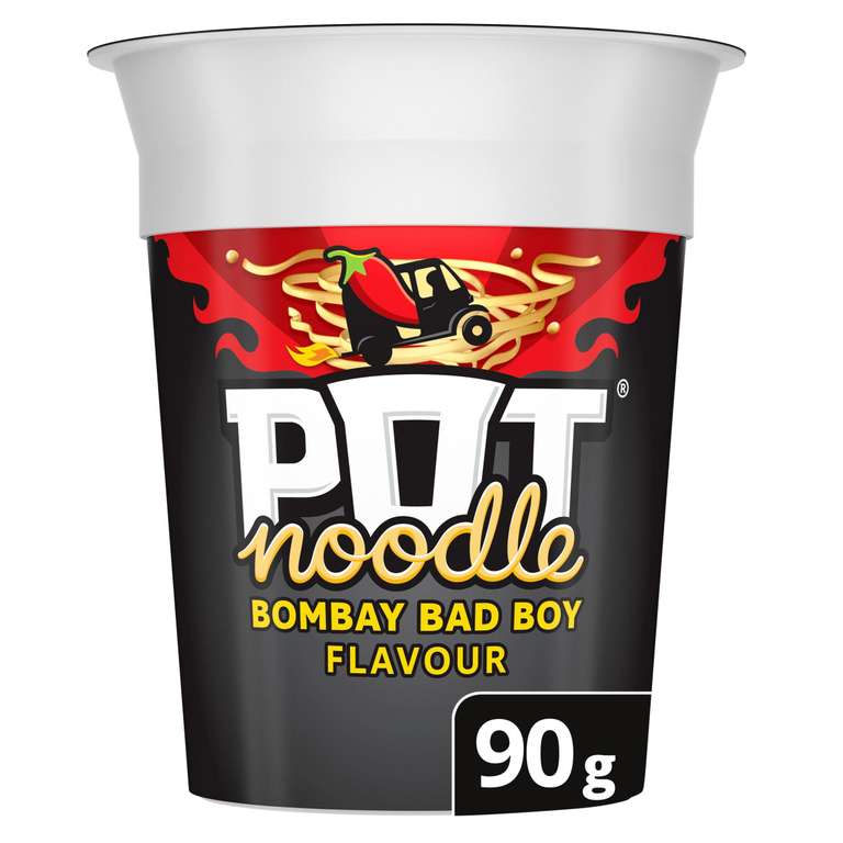 Pot Noodle Instant Snack Bombay Bad Boy 90g (ALL flavours on offer) 70p @ Iceland