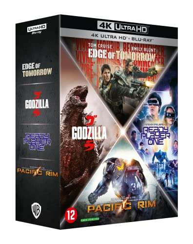 Edge of Tomorrow + Ready Player One + Pacific Rim + Godzilla 4K Ultra HD + Blu-Ray