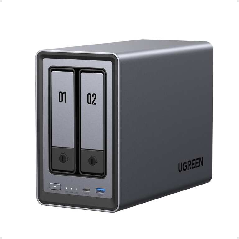 Ugreen NASync DXP2800, 2-Bay Desktop NAS, Intel N100 Quad-Core Processor, 8GB DDR5 RAM - Sold by Ugreen Group LTD UK / FBA - Prime deal
