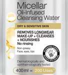 Garnier Micellar Cleansing Water, Oil-Infused, 400ml £2.38 / £2.13 S&S