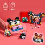 LEGO 41964 DOTS Disney Mickey & Minnie Mouse Back-to-School Project Box, 6in1 Toy Crafts Set, Sticker Patch & Desk Tidy, 669 pieces