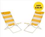 Wilko Metal Frame Deckchair 2 Pack now £32 + Free Collection (selected stores) @ Wilko