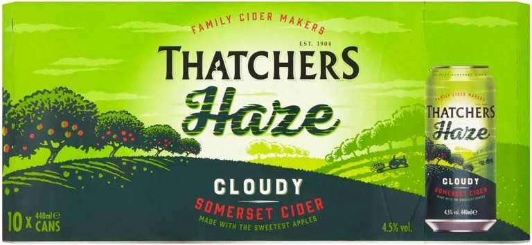 Thatchers Haze Cloudy Somerset Cider 10x440ml - £5.60 instore at Asda (Chelmsley Wood)