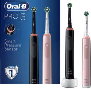 Oral-B Pro 3 2x Electric Toothbrushes with Smart Pressure Sensor £64.99 @ Amazon