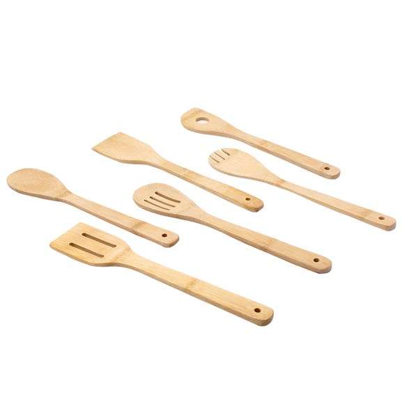 Bamboo Kitchen Utensil Set of 6 with Free click and collect from Dunelm