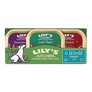 24 trays of Lily's kitchen wet dog food (150g) world dishes multipack £11.38 @ Amazon