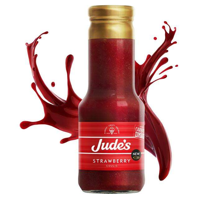 Jude's Strawberry Sauce 39p at FarmFoods Portsmouth