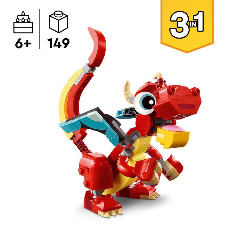 LEGO Creator 3in1 Red Dragon 31145 - 2 For £15