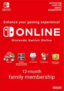 Nintendo Switch Online 12 Month (365 Day) Family Membership