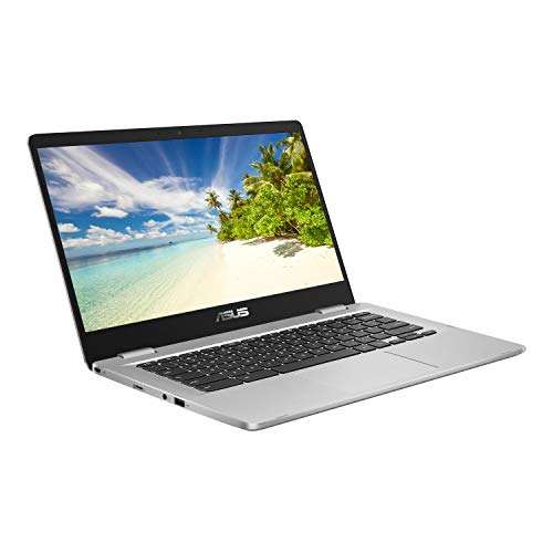ASUS 14 inch Chromebook C423NA (Intel Celeron N3350, 4GB RAM, 64GB eMMC, Chrome OS), Silver £159.99 @ Amazon