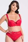 Moonlight Desire Red Satin Crotchless Bra Set Now £15.99 with Free Delivery Code From Lovehoney