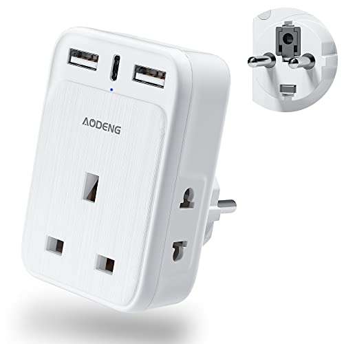 European to UK Plug Adapter - £8.96 Dispatched By Amazon, Sold By Tidydow Ltd