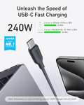 Anker USB C to USB C Cable (240W, 6 ft), USB C Charger Cable Type C Charging Cable Sold by AnkerDirect UK FBA