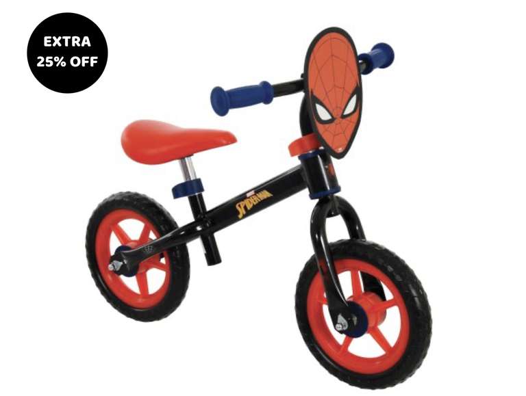 Kid’s 10” Character Balance Bikes Spider-Man/Paw Patrol/Cocomelon - £27.74 / Peppa Pig - £29.24 + free delivery (With Code) @ BargainMax