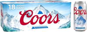 Coors Lager 18 x 440 ml (cans) - 2 for £22