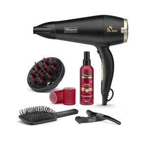 TRESemme Keratin Smooth 2200W Volume Shine Hair Dryer Gift Set, Diffuser Dryer, paddle brush, hair rollers, ionic conditioning