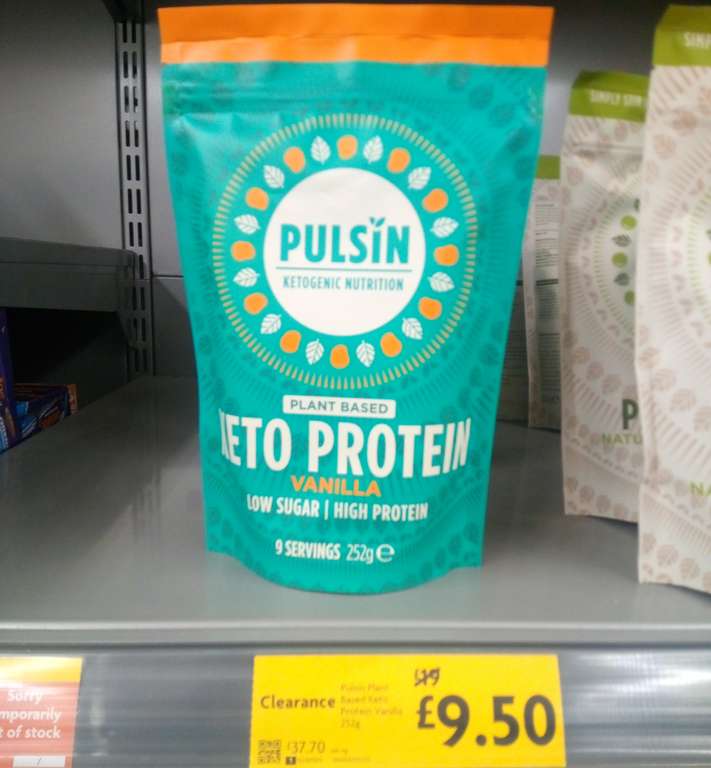 Pulsin Keto Vegan Protein Vanilla 252g Clearance in Horndean