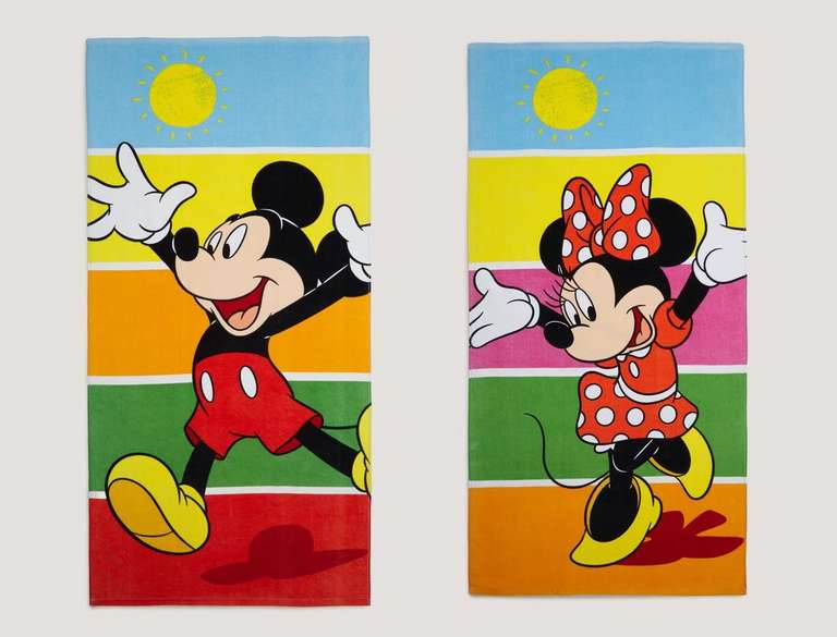 Disney Minnie or Mickey Mouse Beach Towels £11 + Free Click & Collect @ Matalan