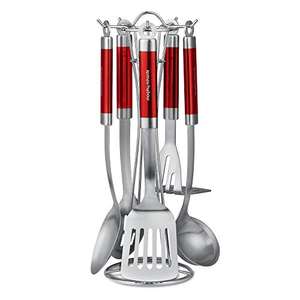 Morphy Richards 46821 Kitchen Utensil Set, Accents Range, Kitchen Tool Set, Stainless Steel, Red, 5-Piece / Morphy Richards 4 pcs