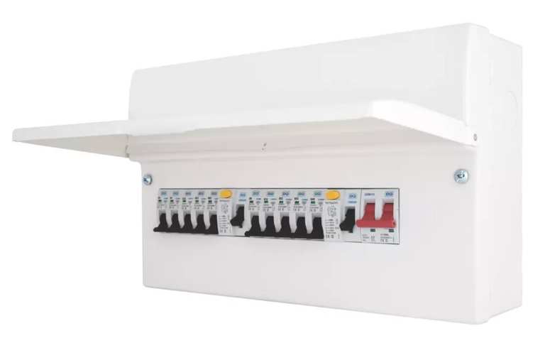 British General Fortress 16-Module 10-Way Populated High Integrity Dual RCD Consumer Unit (466PX) (Free C&C)