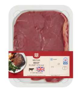 Co-op British Beef Rump Steak 227g - £4 @ Co-op