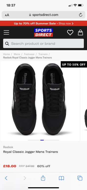 Reebok Royal Classic Jogger Mens Trainers - £18 (+£5 Delivery) @ Sports Direct