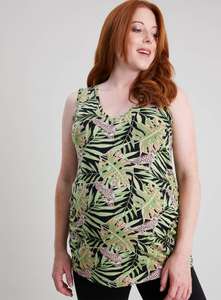 Maternity Leopard & Leaf V-Neck Vest Top Size 8-16 - £1 with click & collect @ Argos (Free click and collect)