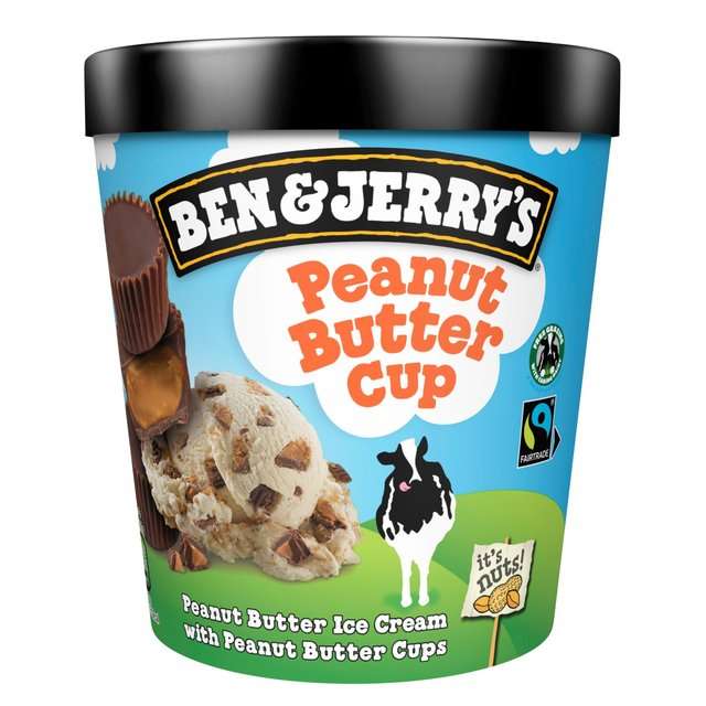 Ben & Jerry's Peanut Butter Cup Ice Cream Tub 465ml £2.25 @ Ocado