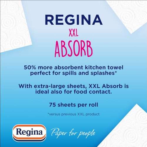 Regina XXL Absorb Kitchen Towels - 8 Rolls Per Pack (S&S £9.00/£8.50)