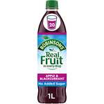 Robinsons Real Fruit Apple and Blackcurrant Squash, 1L - £1.00 (minimum of 3) (£2.35 with S&S and 20% Voucher) @ Amazon