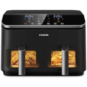 COSORI Dual Air Fryer, 8.5L Family Capacity, 8-In-1, Sync Cook & Finish, 2 Non-Stick Drawers, 2 Accessories, Energy Saving - w/voucher