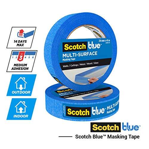 ScotchBlue Multi-Surface Premium Masking Tape, Pack of 3, 24mm x 41m £8.96 @ Amazon