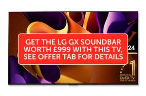 LG OLED77G45LW 77 inch OLED Evo 4K Ultra HD HDR Smart TV Freeview Play + Free LG Sound Bar GX (Black) - w/Codes