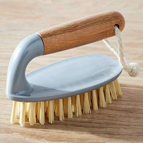 Addis Floor and Tile Scrub Brush Iron Style with Natural Bamboo Handle, Grey & Natural, Grey/Wood £2.99 @ Amazon