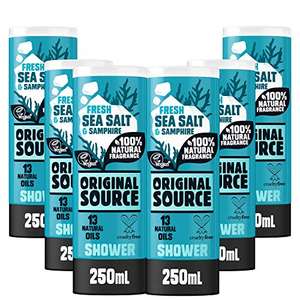Original Source Sea Salt and Samphire Shower Gel, Pack of 6x250ml (£5.70 / £5.10 on S&S) + 5% off 1st S&S