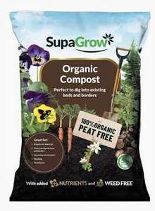 SupaGrow Peat Free Organic Compost 50L - Also 4 for £10 (Worcester)