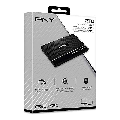 PNY CS900 Internal SSD SATA III, 2.5 Inch, 2TB, Read speed up to 550MB/s - £91.67 Delivered - Sold by Amazon US @ Amazon