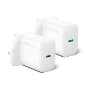 Anker USB C Plug, iPhone Charger, 2-Pack 20W USB C Fast Wall Charger, USB C Charger Block - w/Voucher, Sold By Anker Direct FBA
