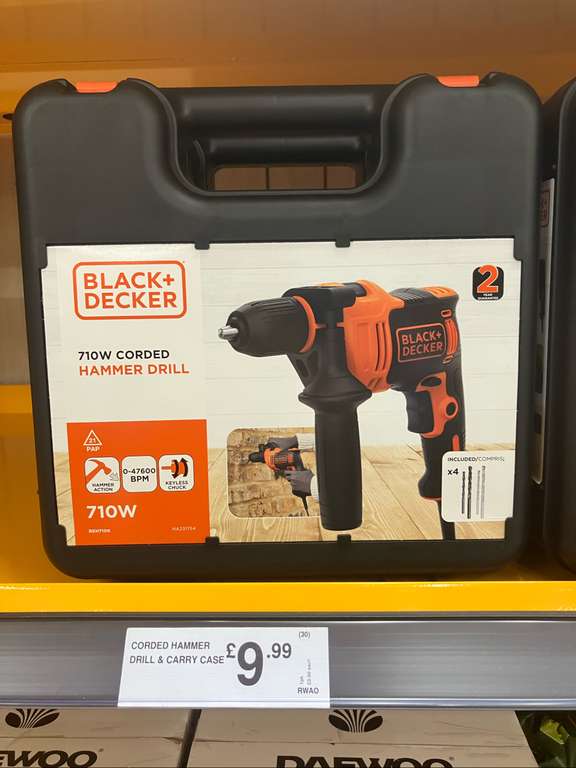 Black & Decker Hammer Drill 710W with Case Gosport