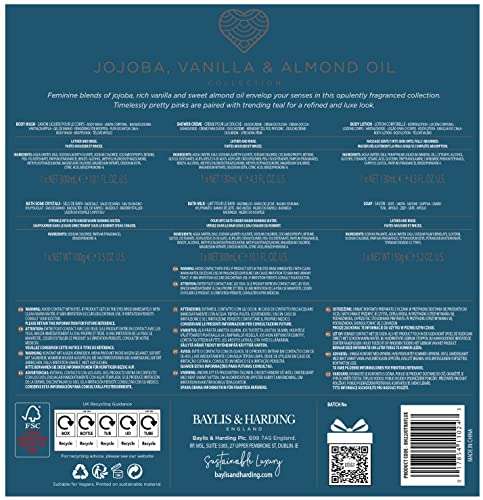 Baylis & Harding Jojoba, Vanilla & Almond Oil Signature Collection Ultimate Luxury Pamper Bathing Gift Set - £16.75 @ Amazon