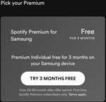 3 Months Free Spotify Premium For Samsung New Users @ Spotify