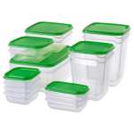 PRUTA Food containers with lids - set of 17 (free c+c / in store)