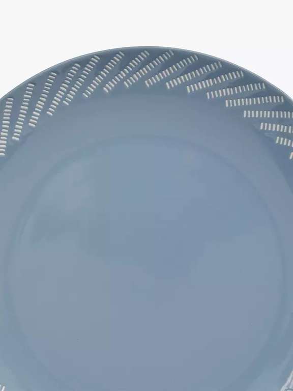 John Lewis ANYDAY Wax Resist Lines Stoneware Dinner Plate (Set of 4) (Blue) - £9 (Free Click & Collect) @ John Lewis & Partners