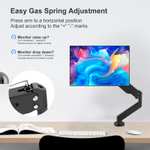 Suptek Single Monitor Arm Gas Spring, Monitor Arm Desk Mount for 17-27 inch Monitors up to 6kg (Prime Deal), zeyi FBA