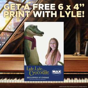 Free 6 x 4 photo print with Lyle, Lyle, Crocodile! @ Max Speilmann stores