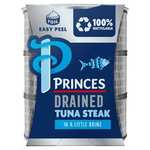 Princes Drained Tuna Steak. In Spring water / Sunflower oil & Brine