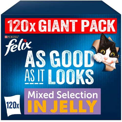 Felix Cat Food 120 Pouches (£31.44 S&S)